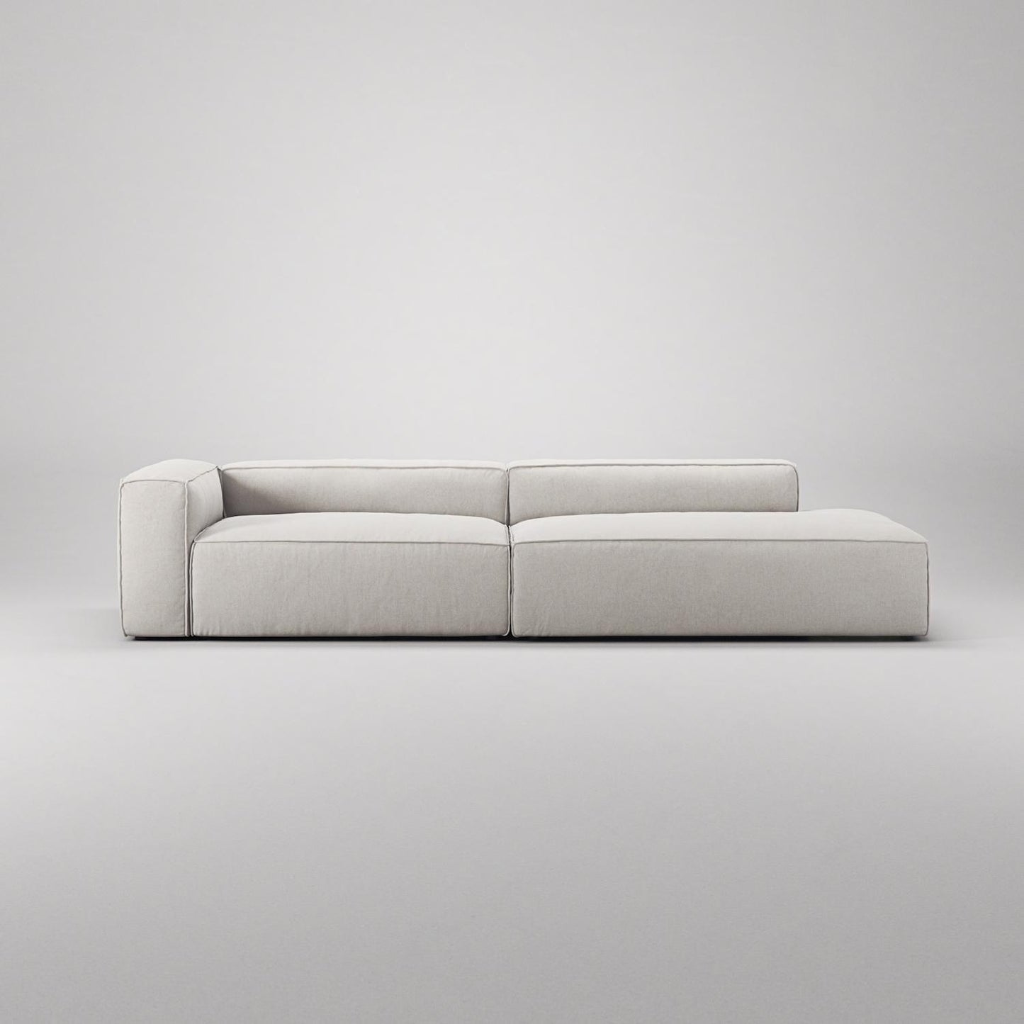 Decotique Grand 3-Seater Sofa Open End Right Moonwhite