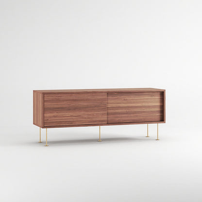 Decotique Vogue TV Bench with Legs 136 Walnut/Brass