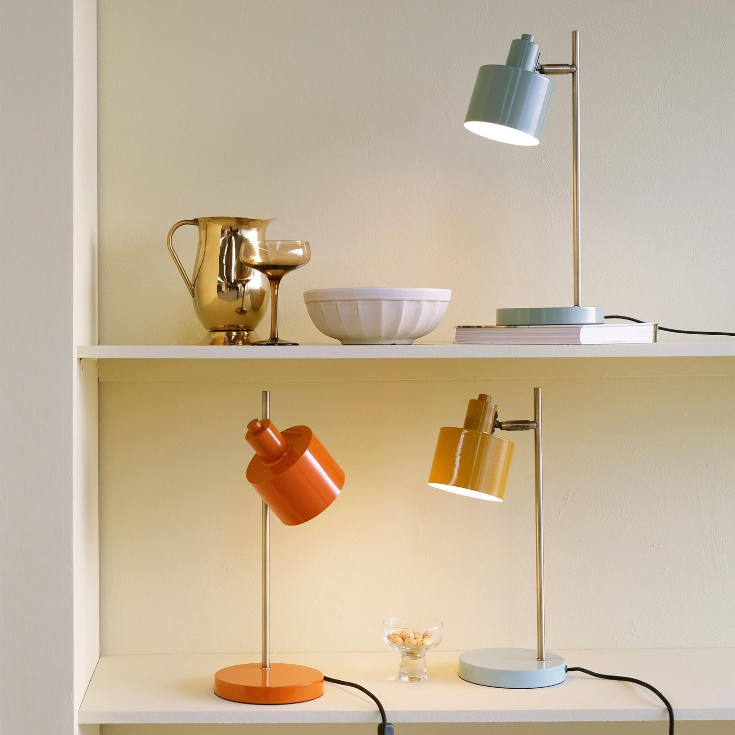 Dyberg Larsen Ocean Table Lamp Curry/ Brass/ Turquoise