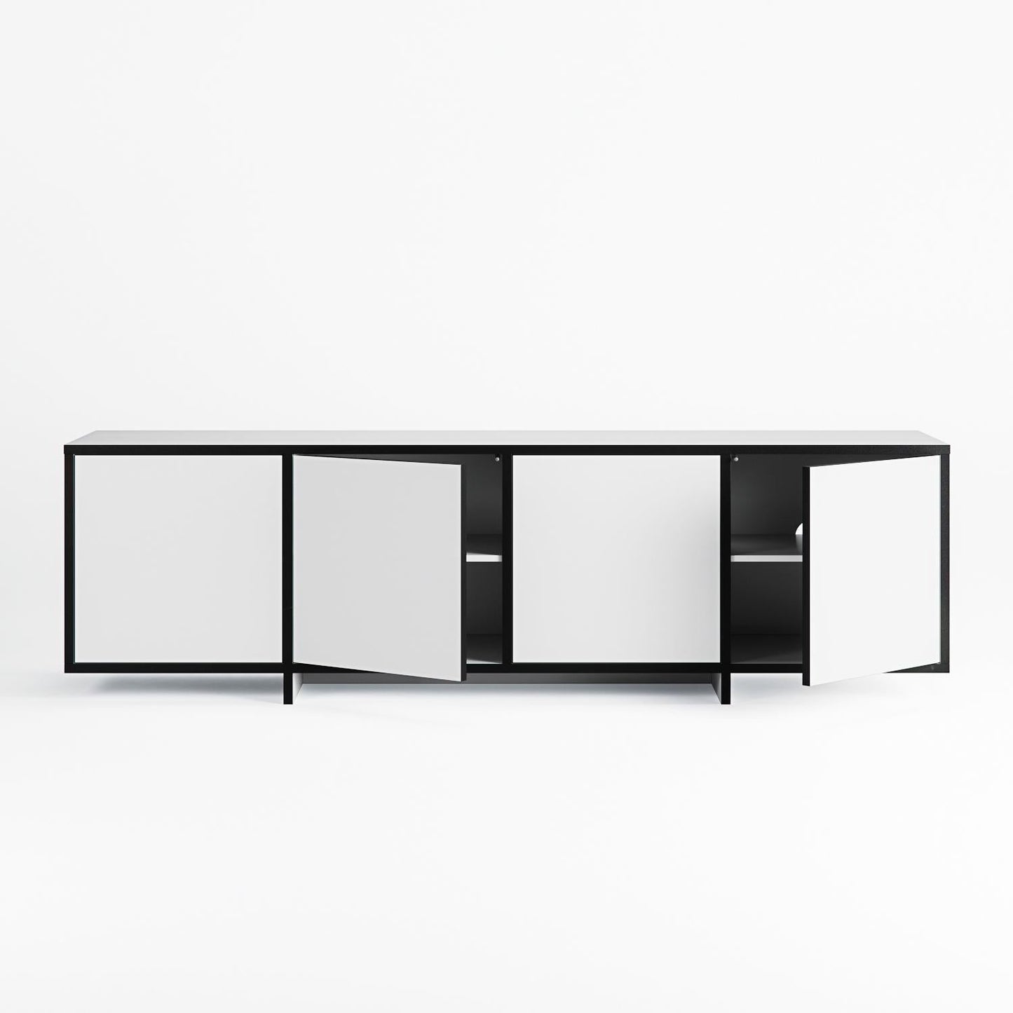 Department Noir TV Bench White/Black