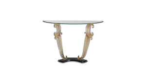 CASANOVA - Demilune glass console table