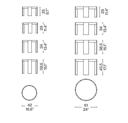 780/783 - Set of 4 coffee tables.
