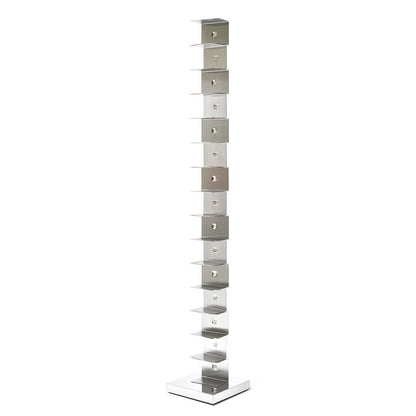 ORIGINAL PTOLOMEO - h 215 - Open freestanding stainless steel bookcase.