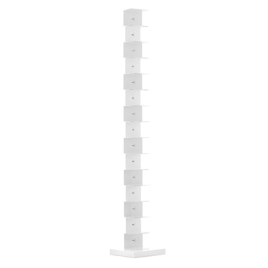 ORIGINAL PTOLOMEO - h 215 - Open freestanding stainless steel bookcase.