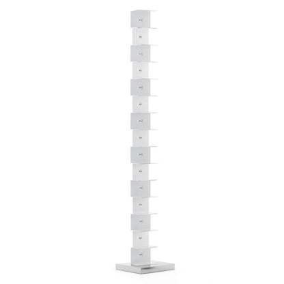 ORIGINAL PTOLOMEO - h 215 - Open freestanding stainless steel bookcase.
