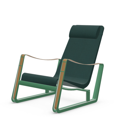 Cite Lounge Chair (Prouve Ble Vert powder-coated (smooth)) by Vitra