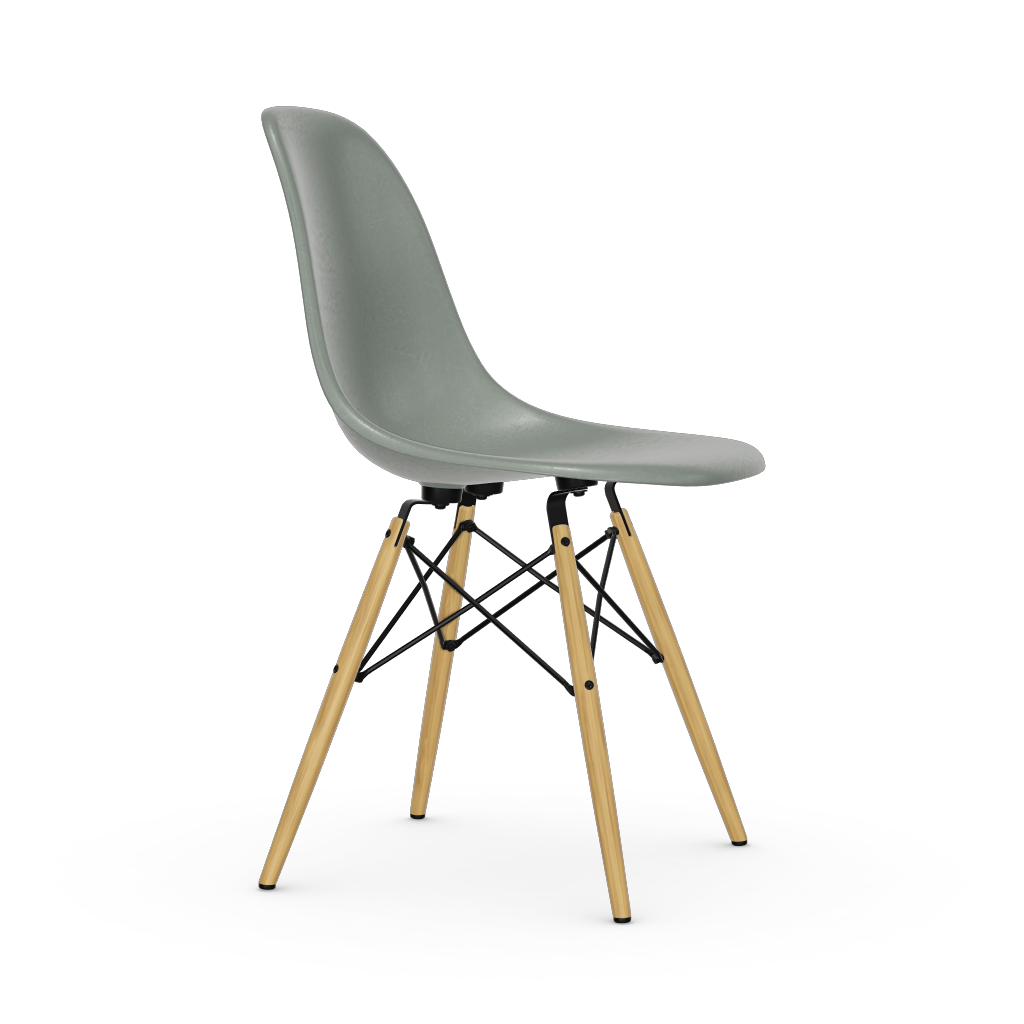 Eames Fiberglass Side Chair DSW (without upholstery).