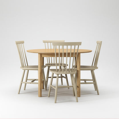 Department Wood Dining Table Set Oak/Greige