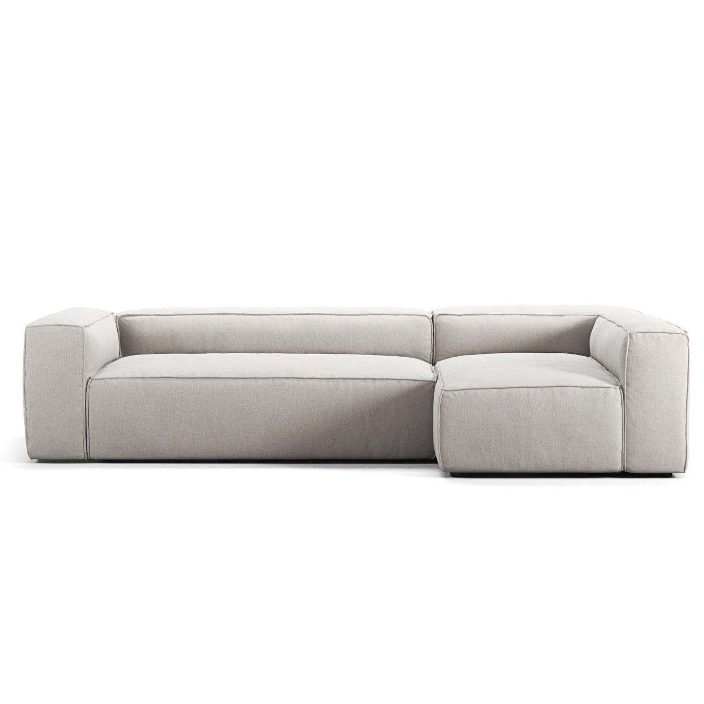 Decotique Grand 4-Seater Sofa Chaise Right Moonwhite