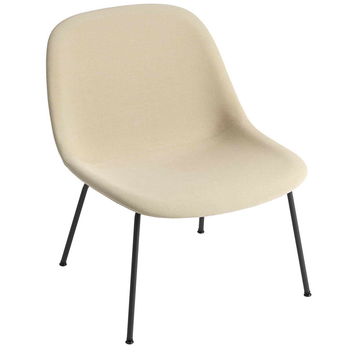 Fiber lounge chair, tube base, Steelcut Trio 236 - black