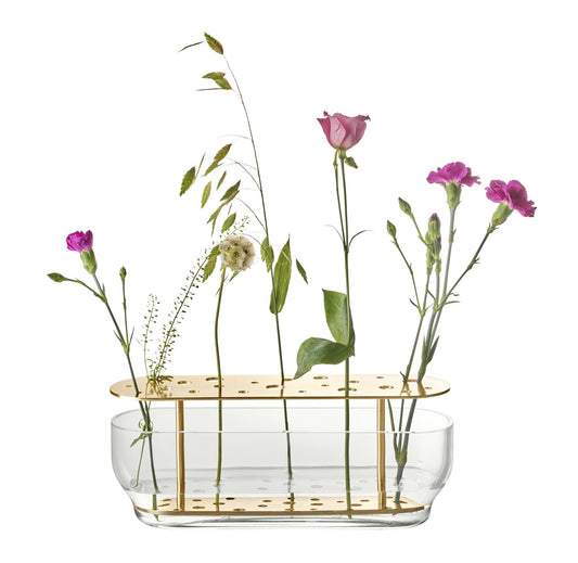 Ikebana Vase Long by Fritz Hansen #Granite/Pale Brown