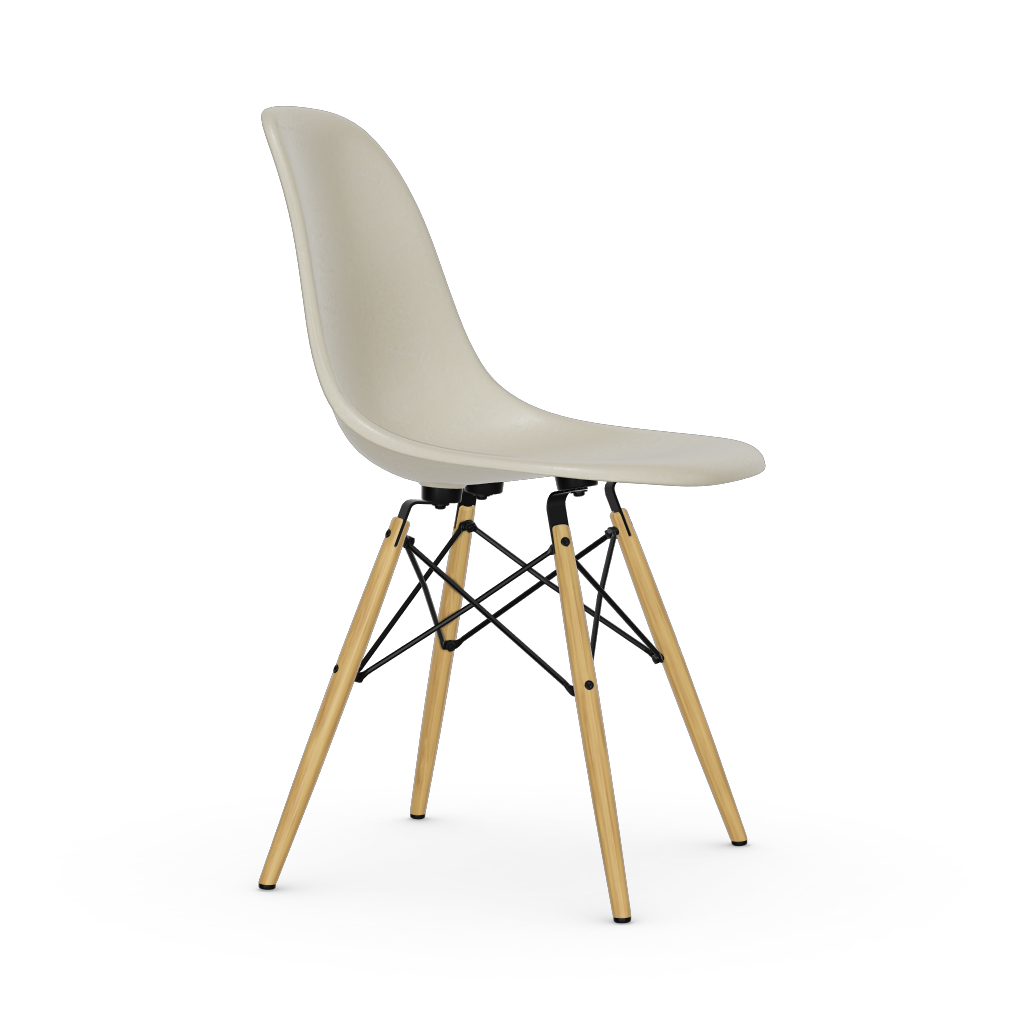 Eames Fiberglass Side Chair DSW (without upholstery).