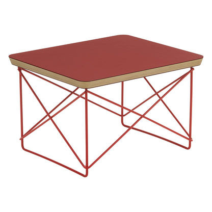 Eames LTR Occasional table, dark brick linoleum - Eames classic red