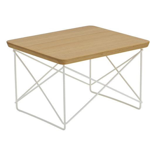 Eames LTR Occasional table, chestnut - white