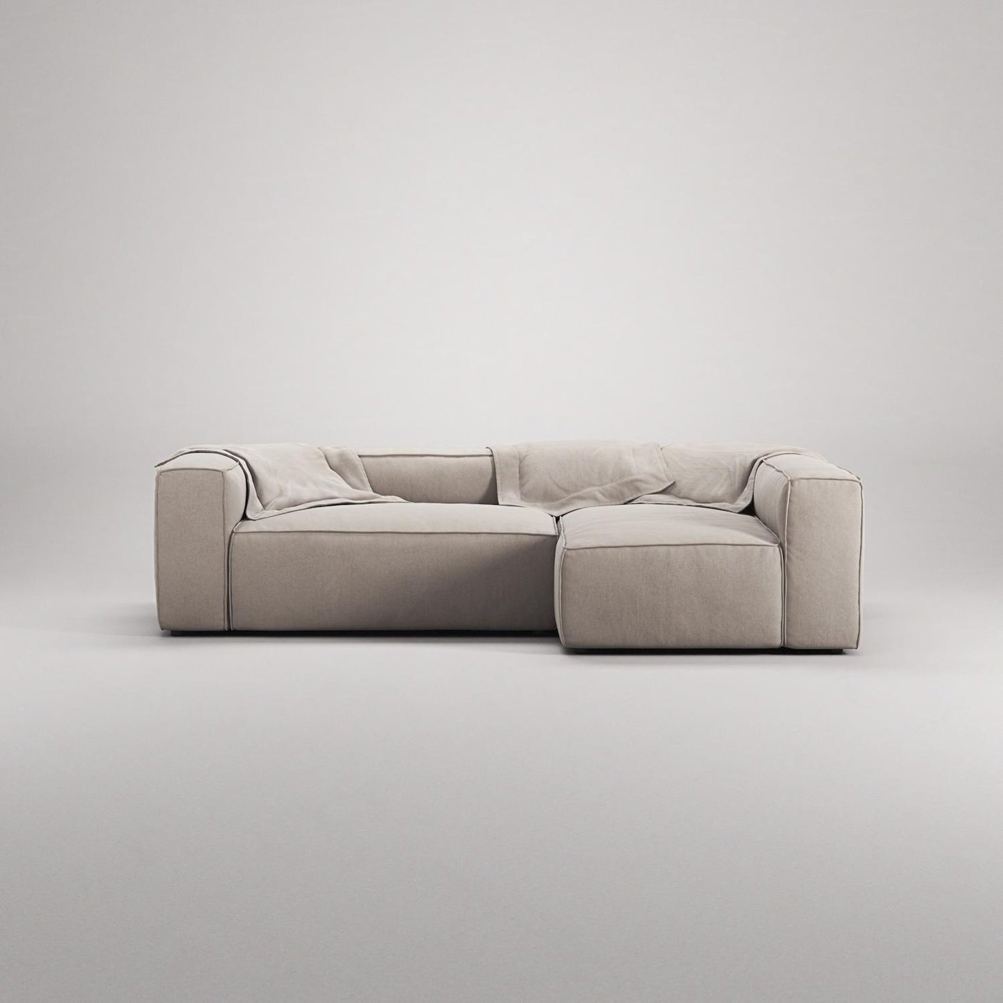 Decotique Grand 3-Seater Sofa Chaise Right Sandshell/Beige