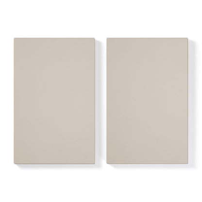 Department Shelf for Store Cabinet with 1 Door Set of 2 Pebble Grey