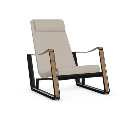 Cite Lounge Chair (deep black powder-coated (smooth)) by Vitra