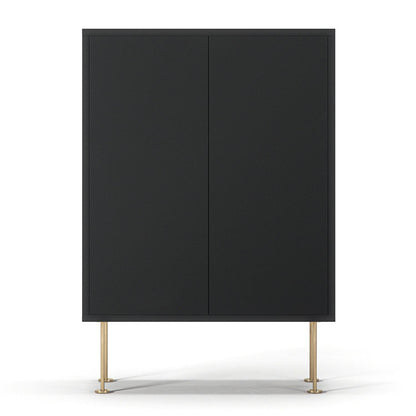 Decotique Vogue Cabinet 64 Anthracite Grey/Brass