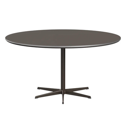 Circular - A826, Dining Table, Ø 145 Cm by Fritz Hansen #Fenix / Grey (718)/Brushed metal / Aluminium - Matt/Powder Coated Aluminium / Brown Bronze