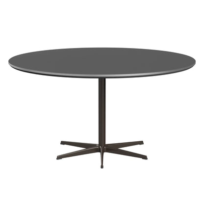 Circular - A826, Dining Table, Ø 145 Cm by Fritz Hansen #Fenix / Grey Bromo (724)/Brushed metal / Aluminium - Matt/Powder Coated Aluminium / Brown Bronze