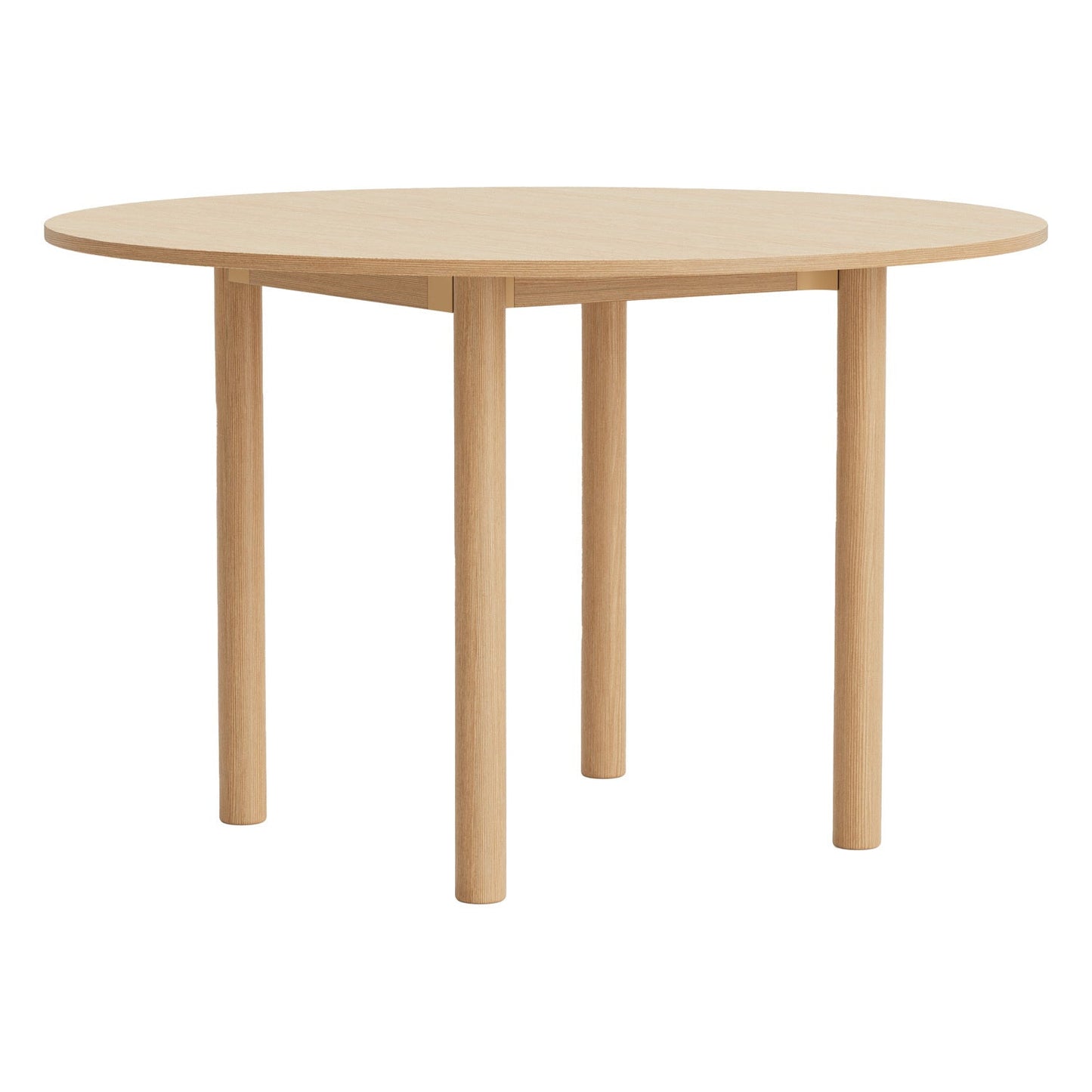 Annex table round, 120 cm, lacquered oak - lacquered oak veneer