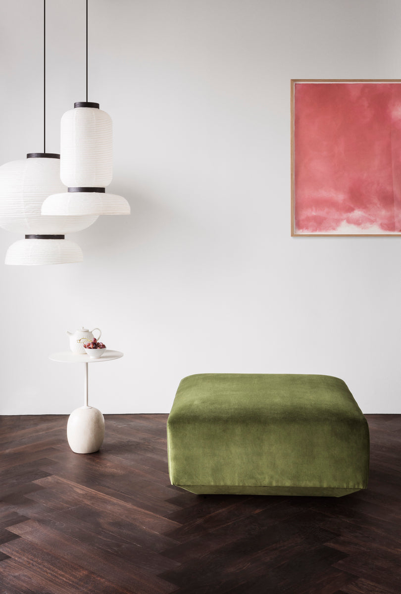Lato LN8 coffee table, white - Cream Diva marble