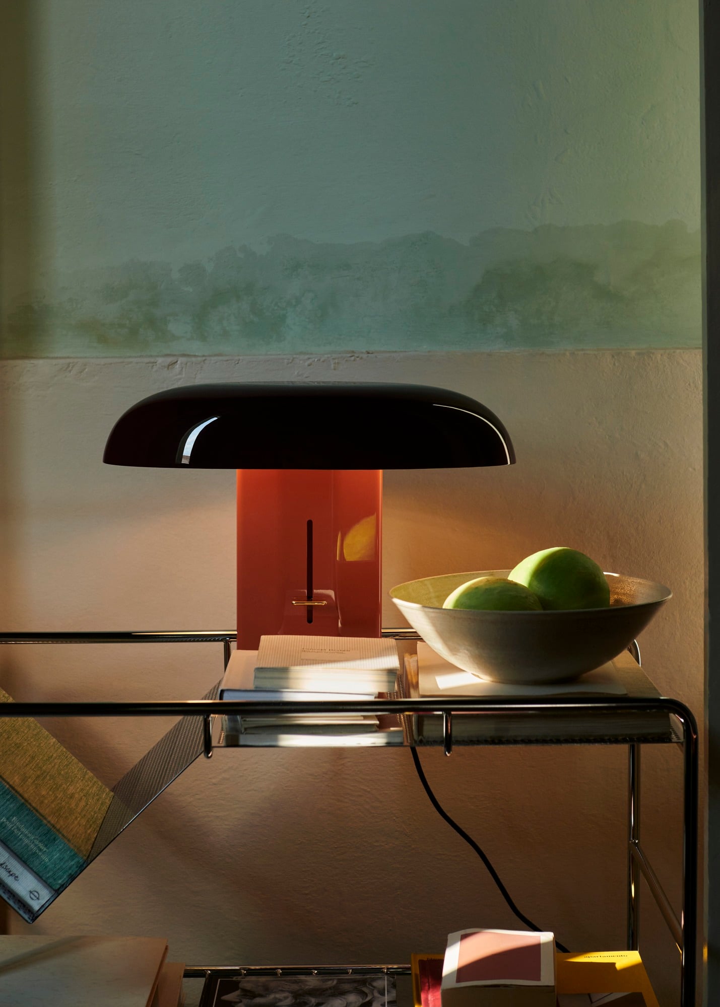 Alima NDS1 trolley, chrome - lacquered walnut