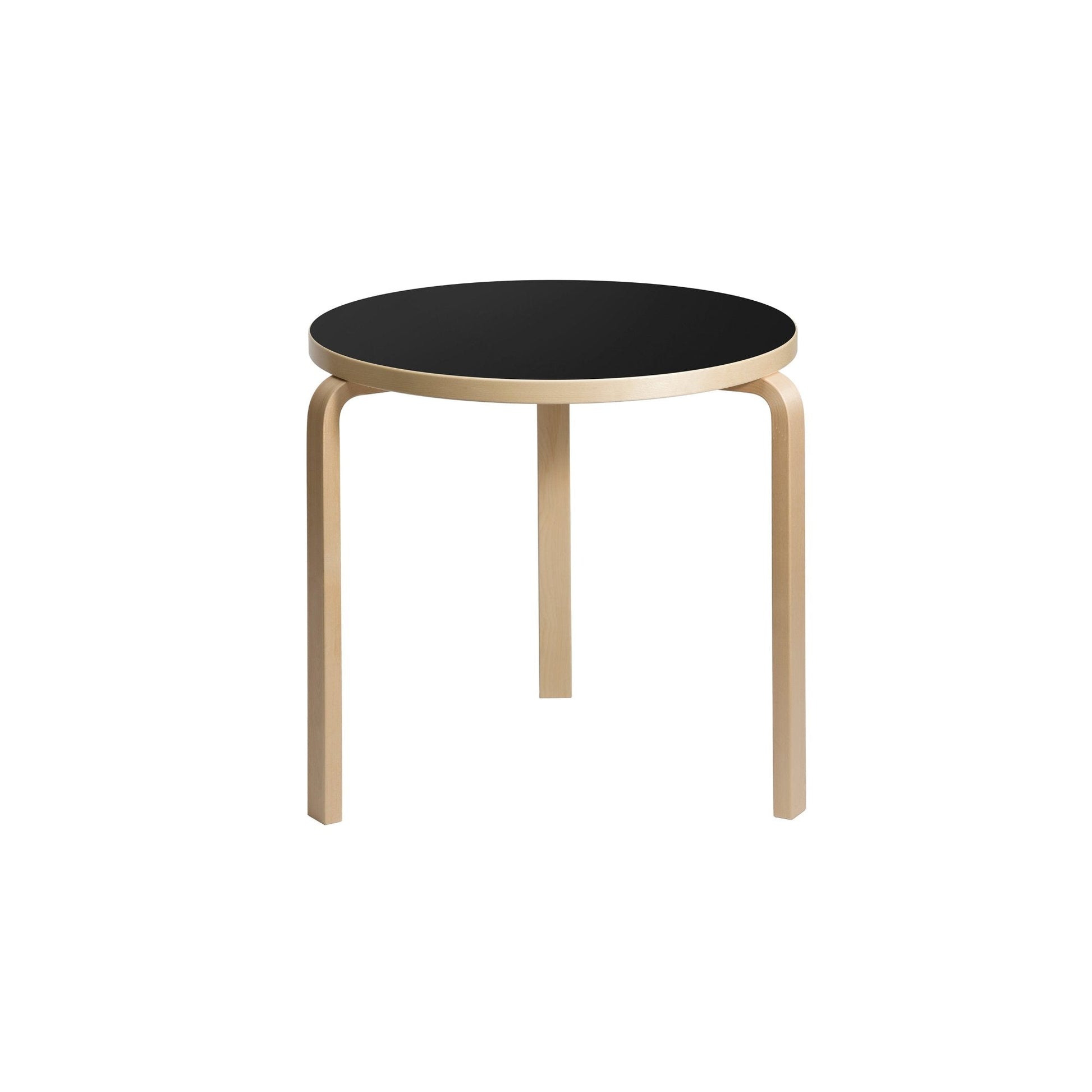 Artek Aalto Table 90B — birch/black linoleum