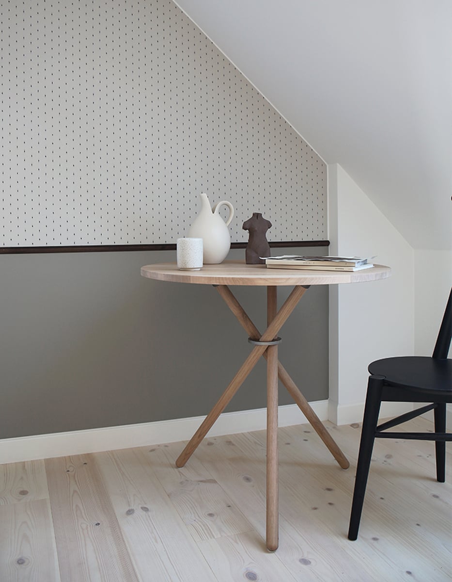 Aldric dining table, 80 cm, light oak