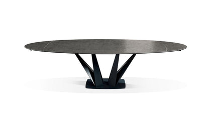 Alliage Dining Table Barrel/Oval by Roche Bobois #L. 220 x H. 75 x P. 115 cm/Fokos Ceramic | Lead