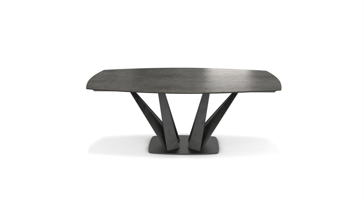Alliage Dining Table Barrel/Oval by Roche Bobois #L. 200 x H. 75 x P. 113 cm/Fokos Ceramic | Lead