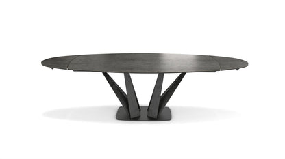 Alliage Dining Table Barrel/Oval by Roche Bobois #L. 200 x H. 75 x P. 113 cm/Fokos Ceramic | Lead