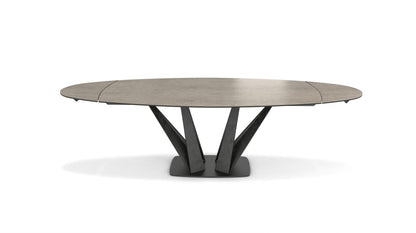 Alliage Dining Table Barrel/Oval by Roche Bobois #L. 200 x H. 75 x P. 113 cm/Fokos Ceramic | Earth