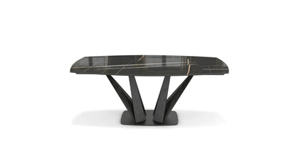 Alliage Dining Table Barrel/Oval by Roche Bobois #L. 200 x H. 75 x P. 113 cm/Marble | Sahara