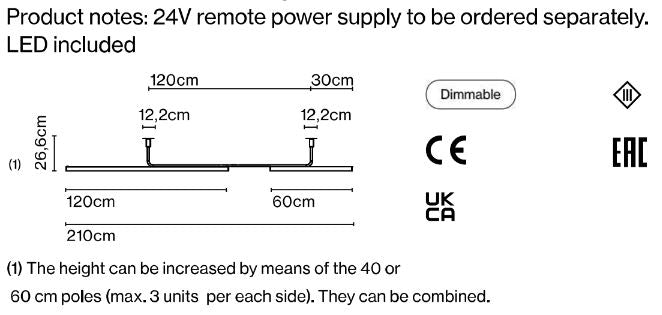 AMBROSIA 210 - LED aluminium ceiling lamp.