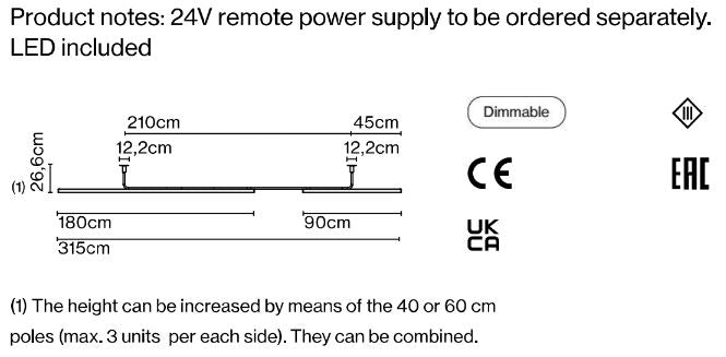 AMBROSIA 315 - LED aluminium ceiling lamp