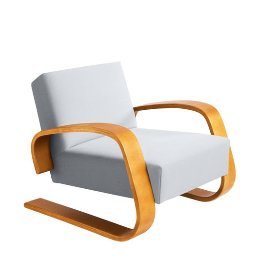 400 "TANK" - Cantilever wooden armchair with armrests (Request Info).