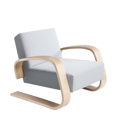 400 "TANK" - Cantilever wooden armchair with armrests (Request Info).