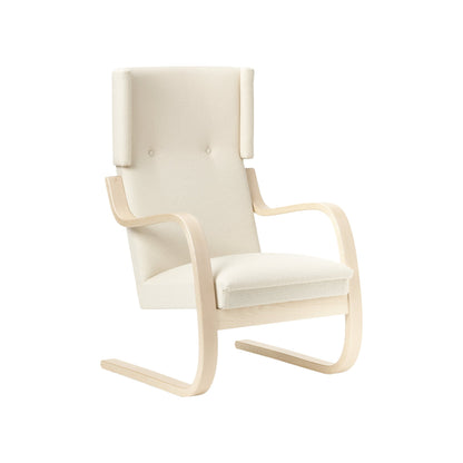 Artek Armchair 401 — birch/white Vidar Fabric