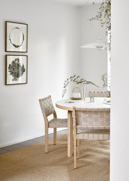 Aalto table 91, birch - white laminate