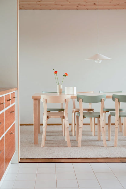 Aalto table 83, birch - white laminate
