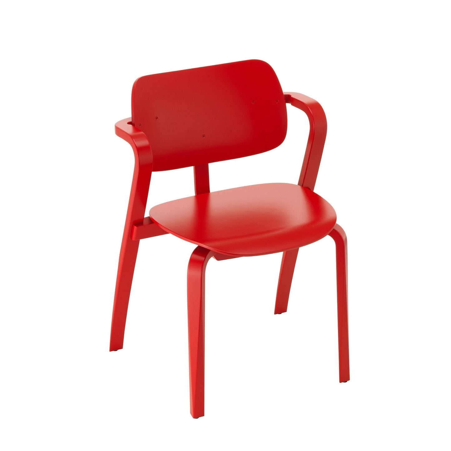 Artek Aslak Chair — red lacquered