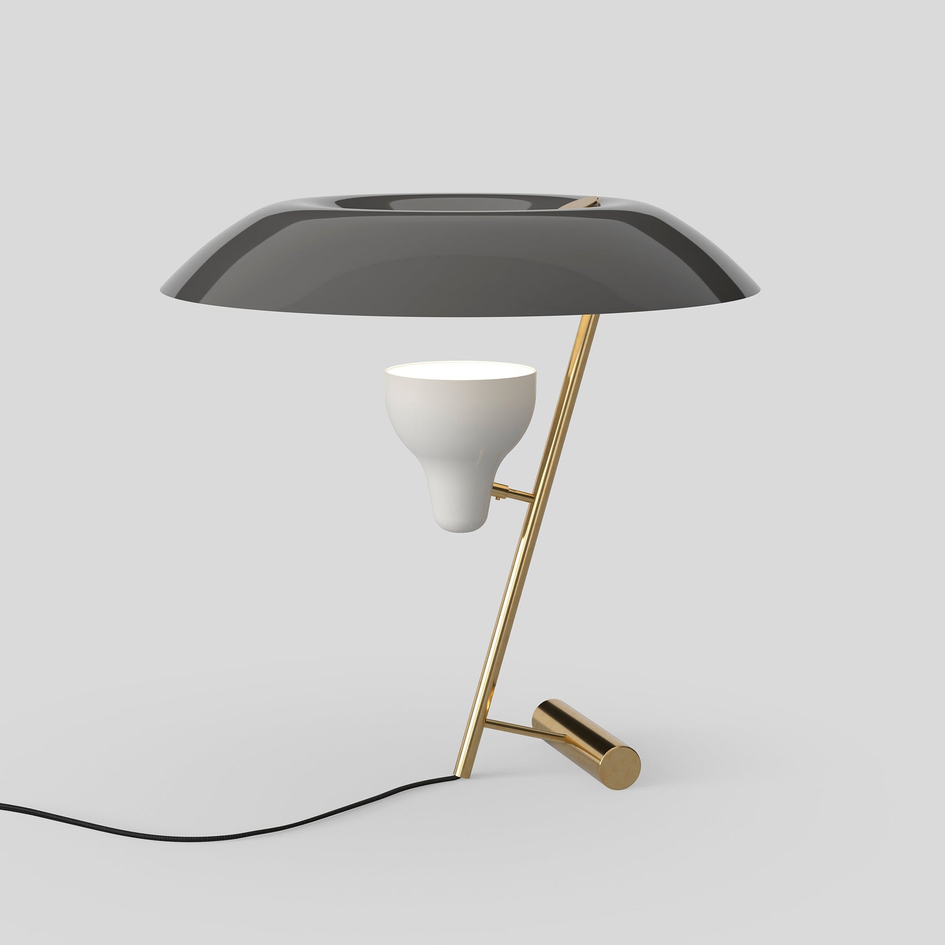 Table Lamp Model 548 by Astep #Polished Brass / Grey