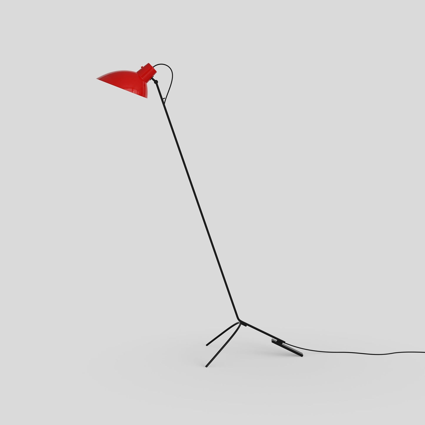 Floor Lamp Vv Cinquanta by Astep #Black Frame / Red Reflector