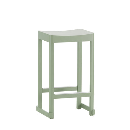 Artek Atelier Bar Stool, low — green lacquered