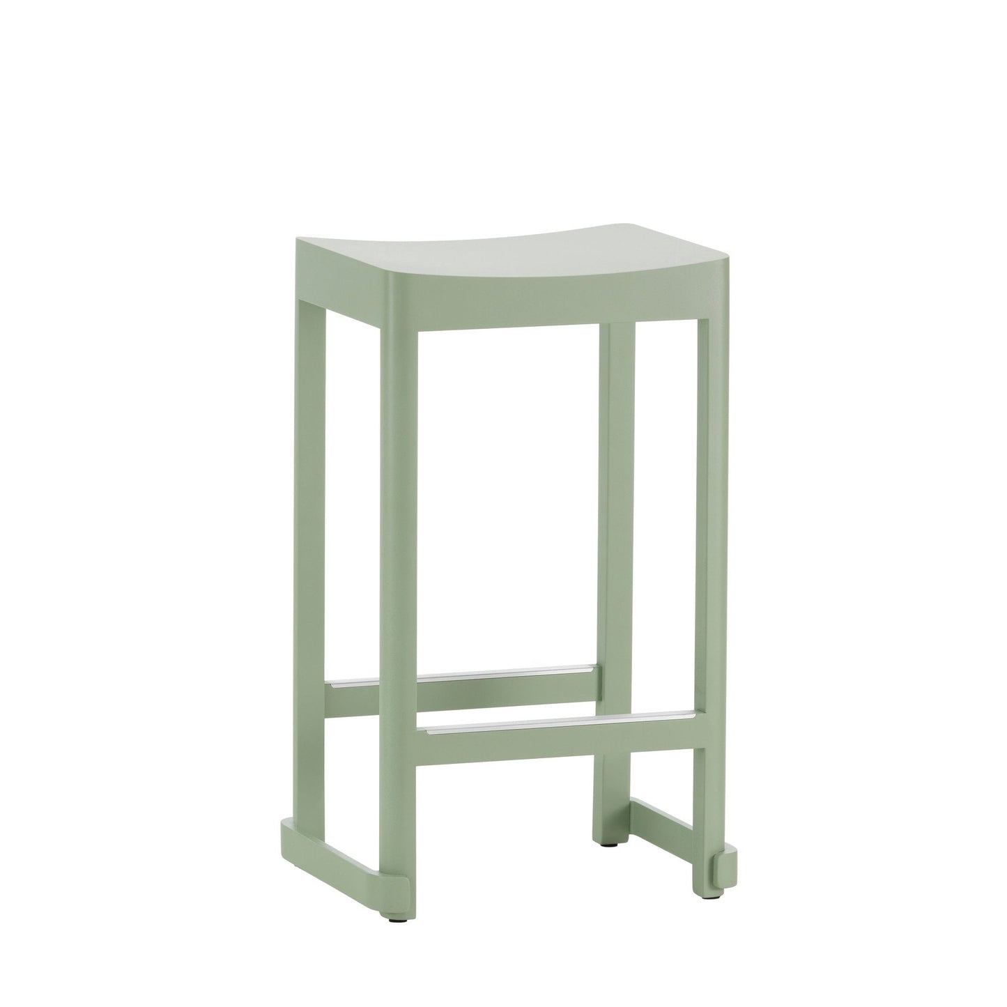 Artek Atelier Bar Stool, low — green lacquered