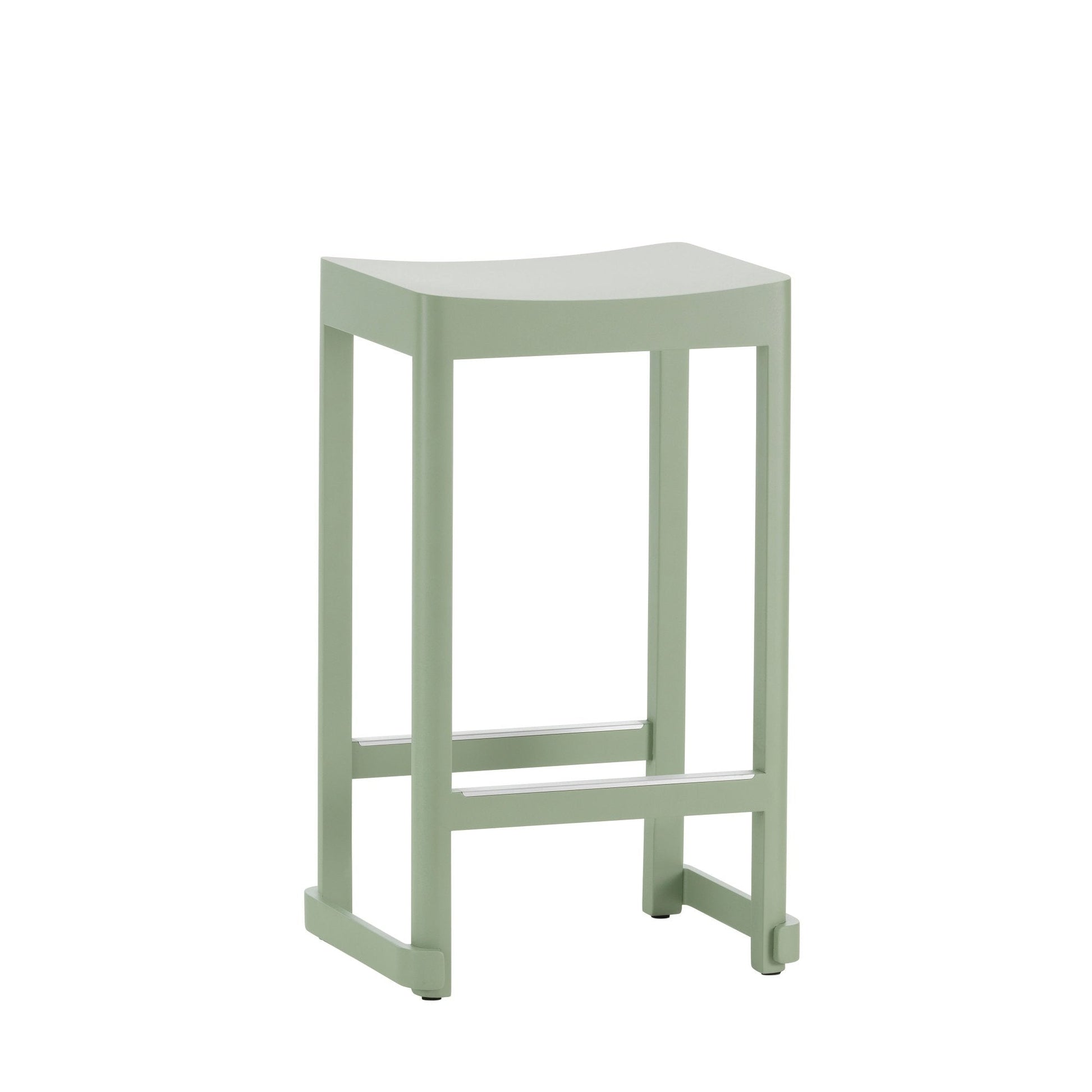 Artek Atelier Bar Stool, low — green lacquered