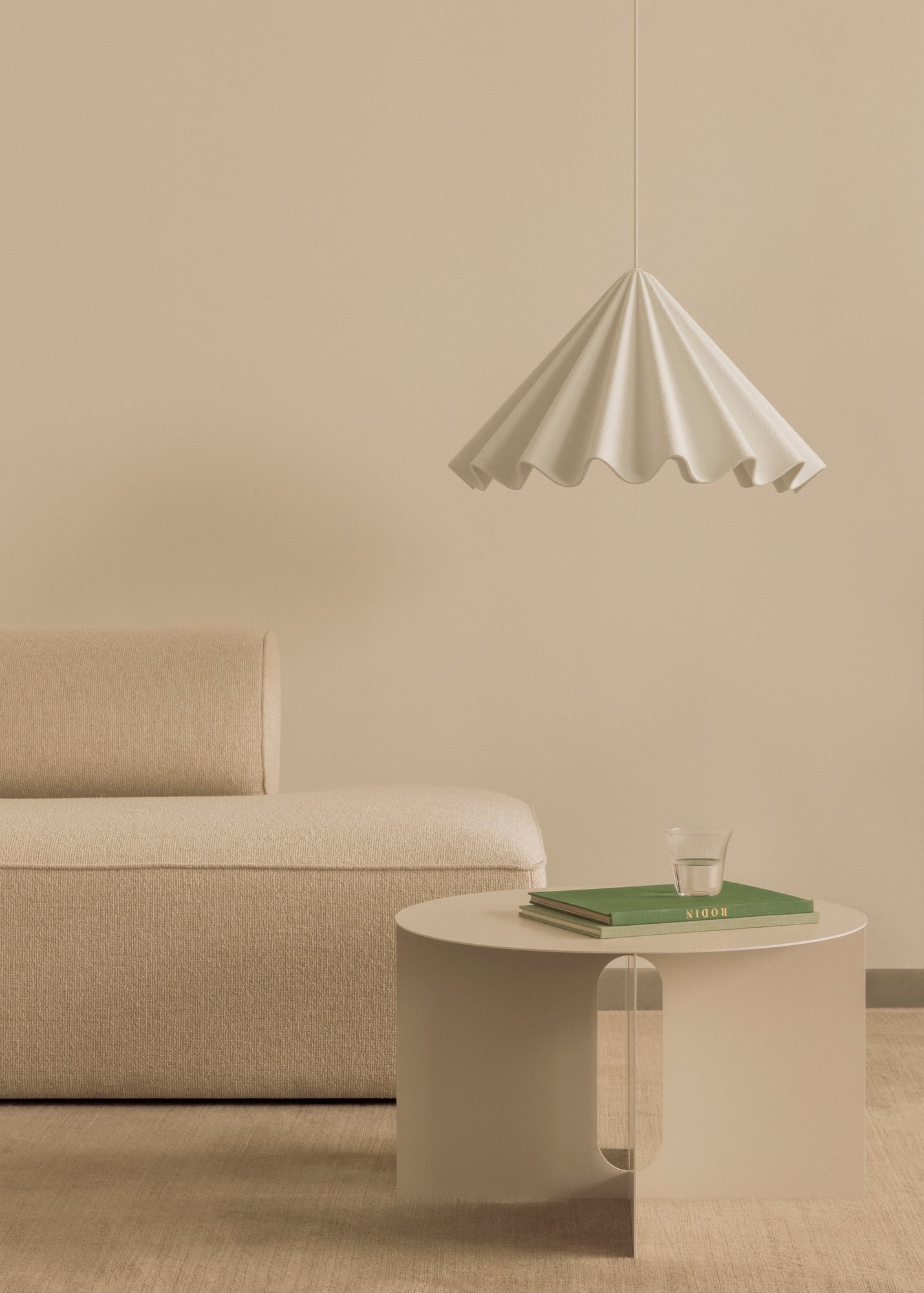 Androgyne side table, 63 cm, ivory