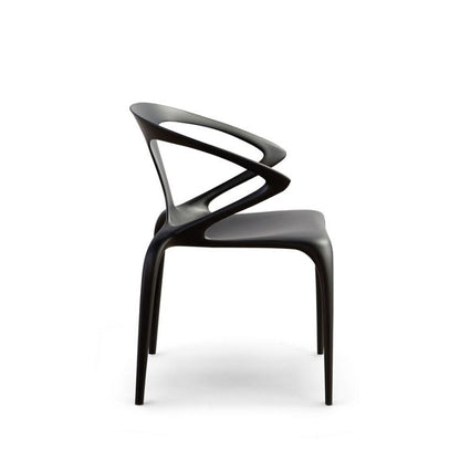 AVA Bridge Mat Dining Armchair by Roche Bobois #Laquer | Charbon