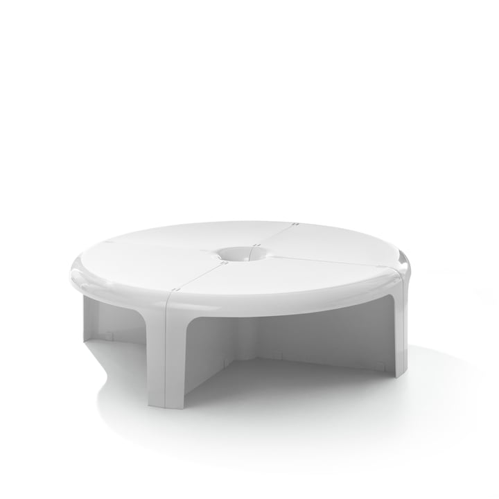 [Domestic Stock] 4/4 - Modular ABS coffee table / Color-Coconut White